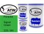 Preview: Porsche, Signal Green, 22S / M1: 500ml Lackdose + 500ml Klarlack + 250ml Härter - Set, von ATW Autoteile West.